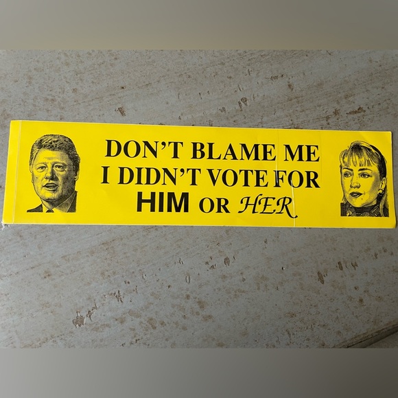 Bill Clinton Hillary Clinton Bumper Sticker - Picture 1 of 1